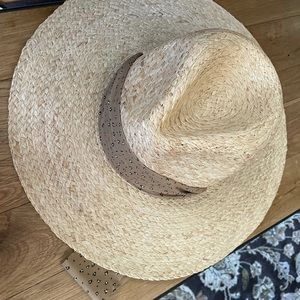 Madewell Mini Leopard Scarf-Strap Straw Hat